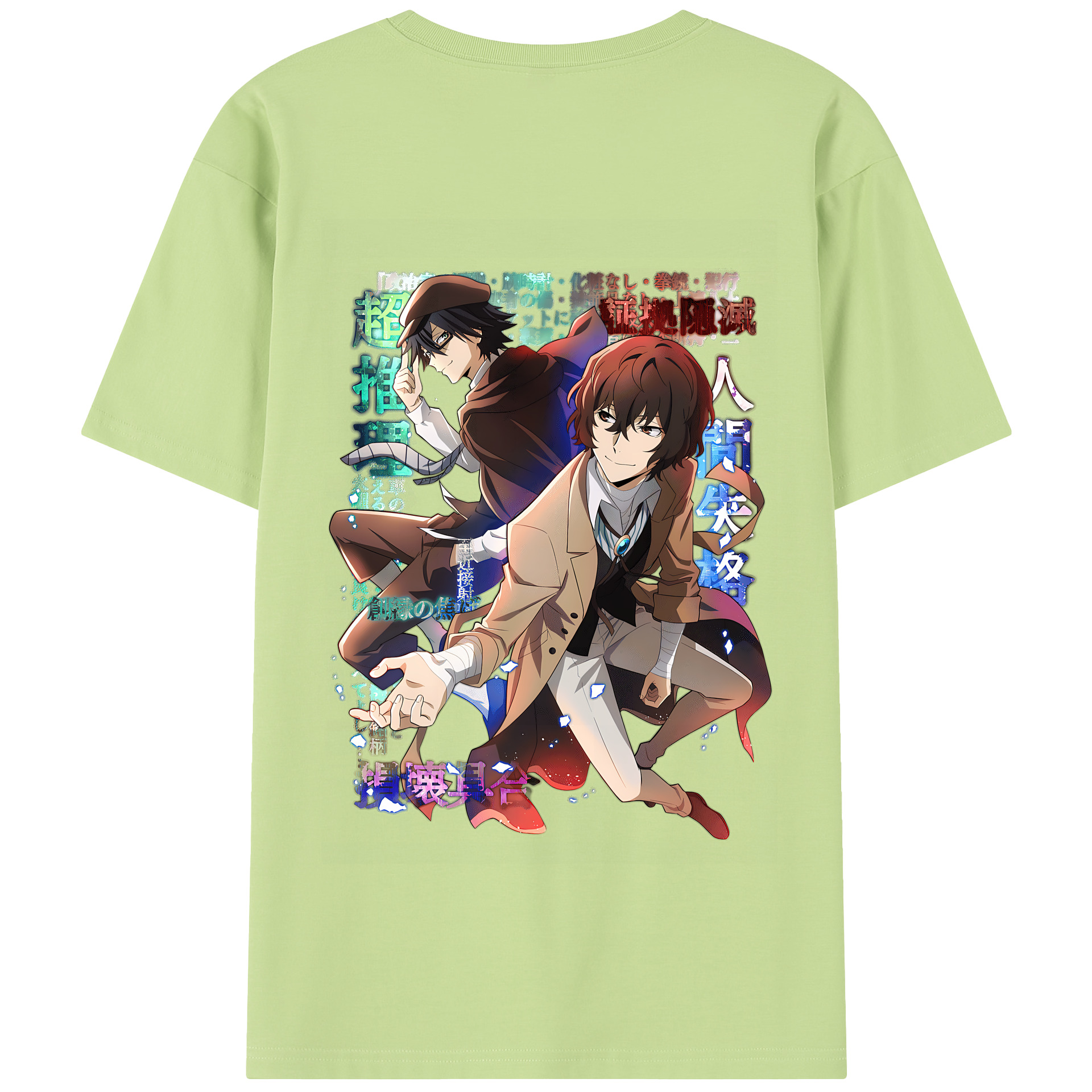 （画像用） 文豪ストレイドッグス Bungo Stray Dogs 綿100％半袖Tシャツ（背面プリント）